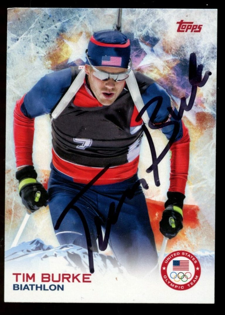 Tim Burke #12 signed autograph auto 2014 Topps U.S. Winter Olympic Card