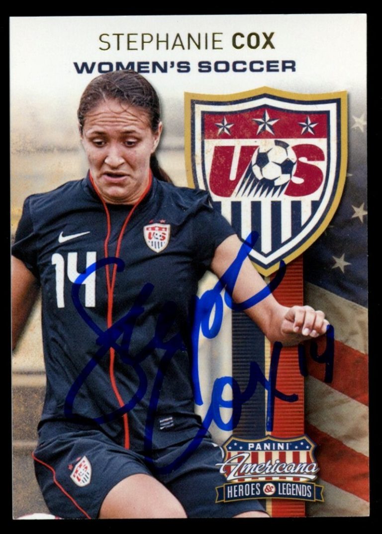 Stephanie Cox #20 signed autograph 2012 Panini Americana HEROES & LEGENDS Card