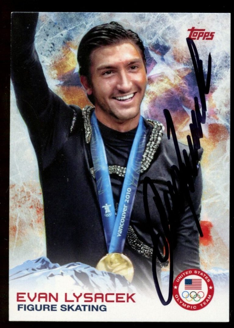 Evan Lysacek #57 signed autograph auto 2014 Topps U.S. Winter Olympic Card