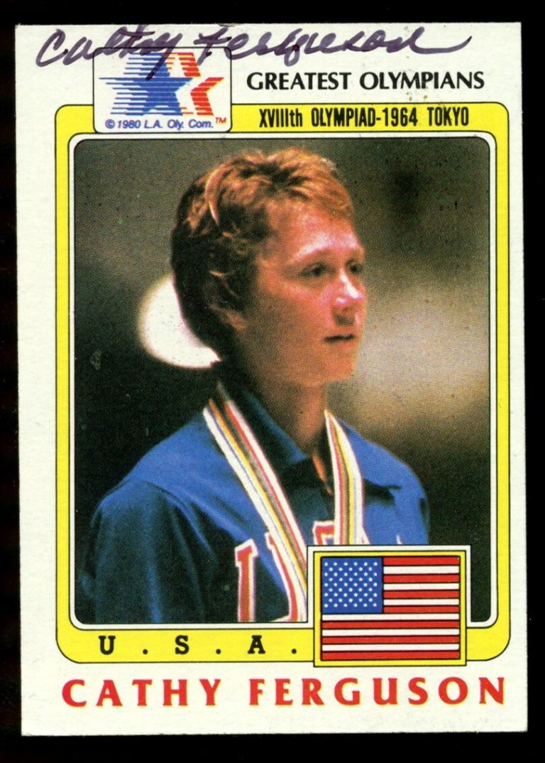 Cathy Ferguson #75 signed autograph auto 1983 Topps Greatest Olympians Card