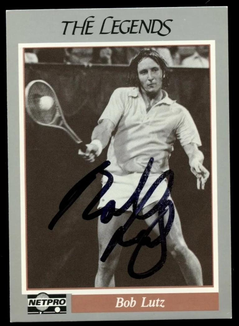 Bob Lutz #16 signed autograph auto 1991 NetPro Legends Tennis Card