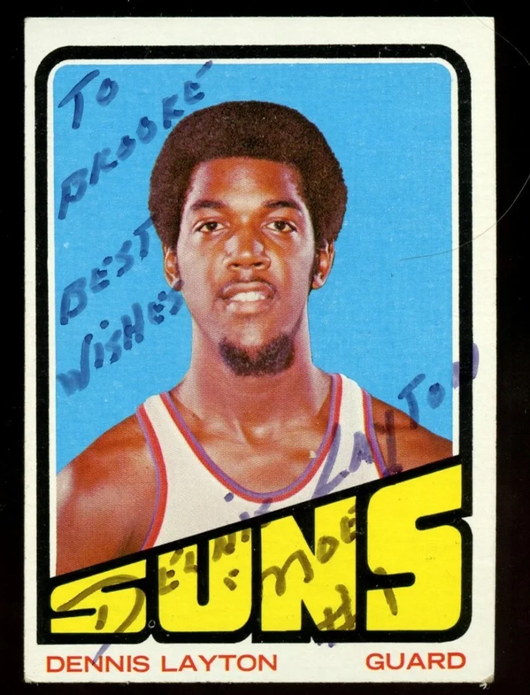 Dennis Layton #106 signed autograph auto 1972-73 Topps Basketball Trading Card