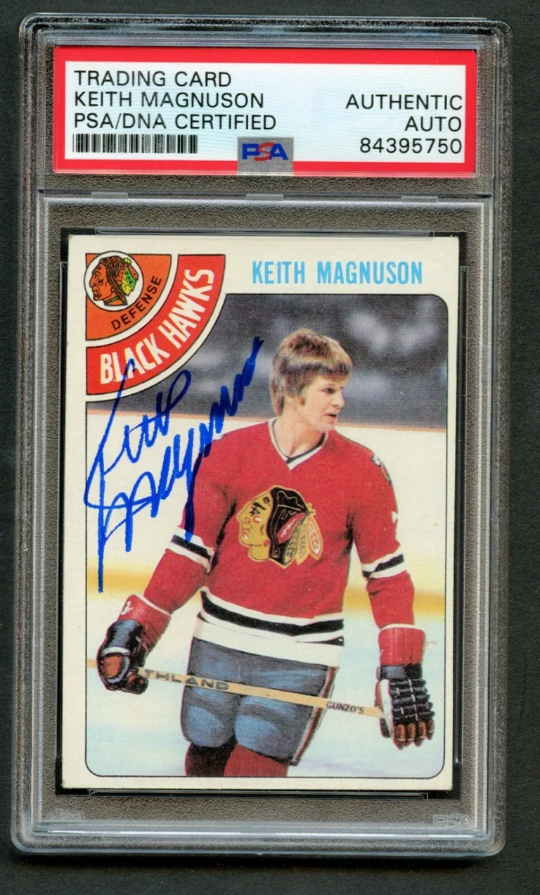 Keith Magnuson #34 signed autograph auto 1978-79 Topps Hockey Card PSA Slabbed