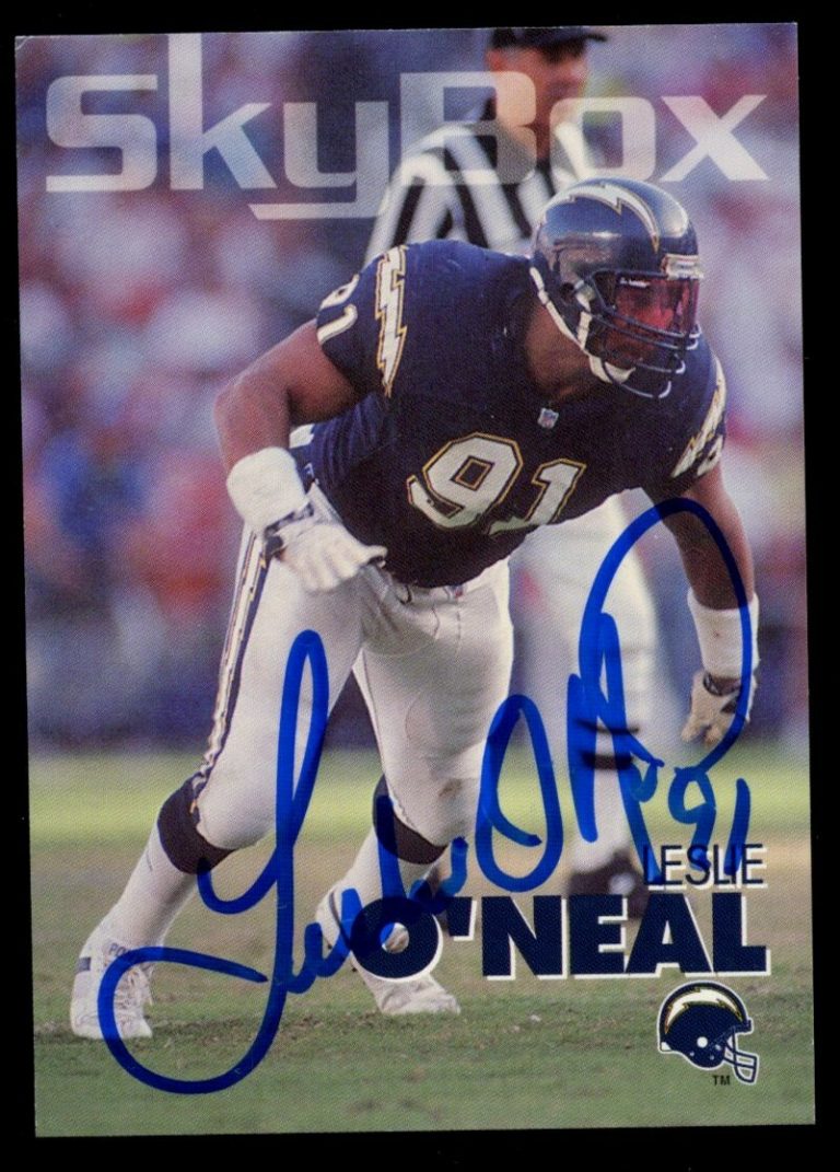 Leslie O'neal #286 signed autograph auto 1993 Sky Box Football Trading Card