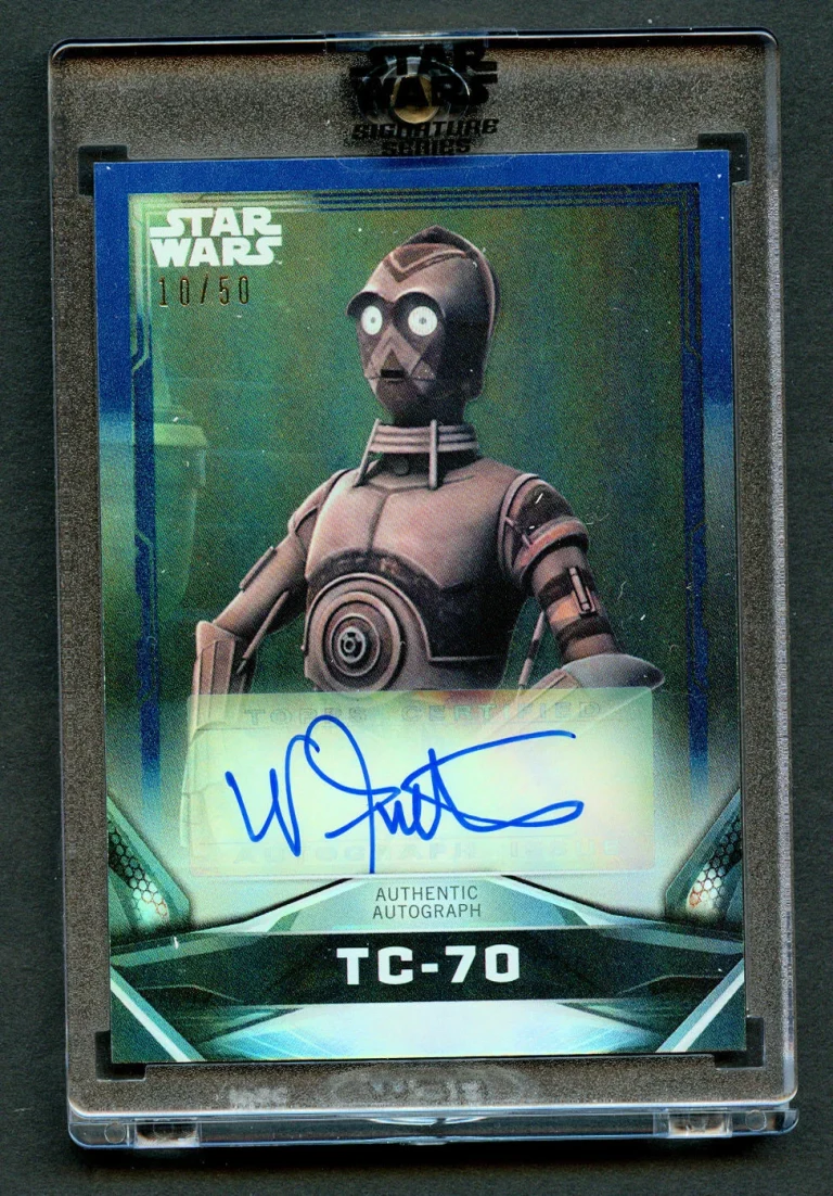 Nika Futterman TC-70 Blue 10/50 Autograph 2021 Topps Star Wars Signature Series