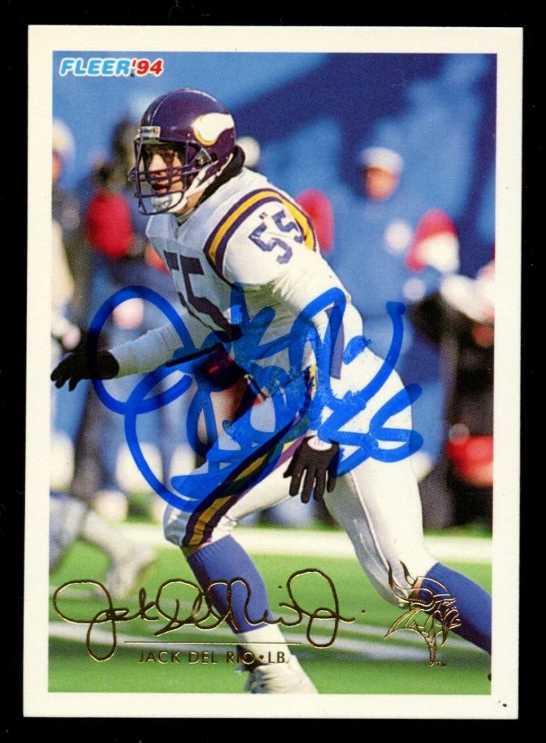 Jack Del Rio #290 signed autograph auto 1994 Fleer Football Trading Card