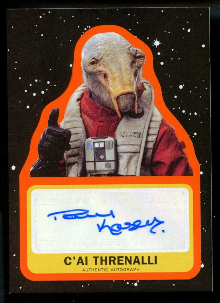 Paul Kasey as C'ai Threnalli signed auto Topps Star Wars Rise of Skywalker 36/50