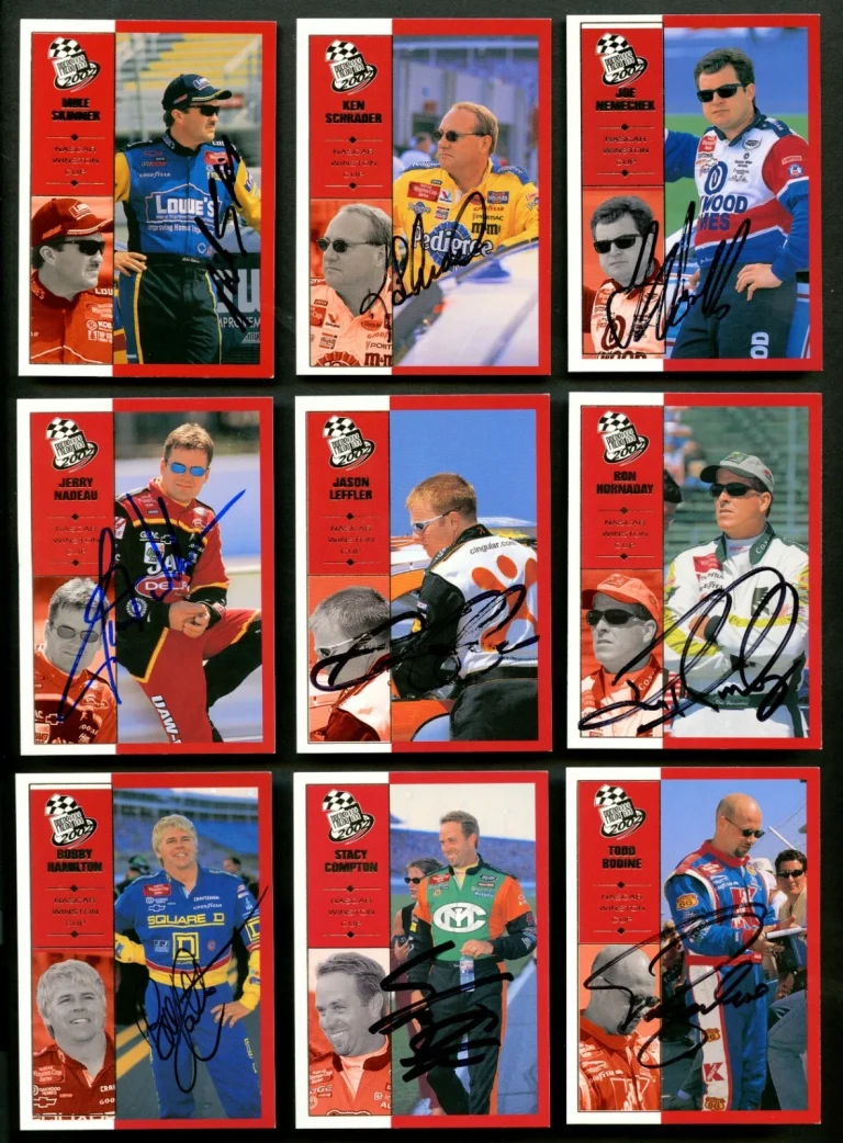 27 different signed autographed 2002 Press Pass NASCAR Racing Trading Cards