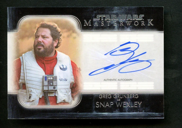 Greg Grunberg as Snap Wexley A-GG signed auto Tops Star Wars Masterwork Card
