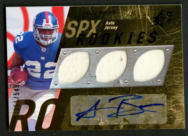 Andre Brown #109 signed auto 2009 Upper Deck SPX Football Rookie 351/549