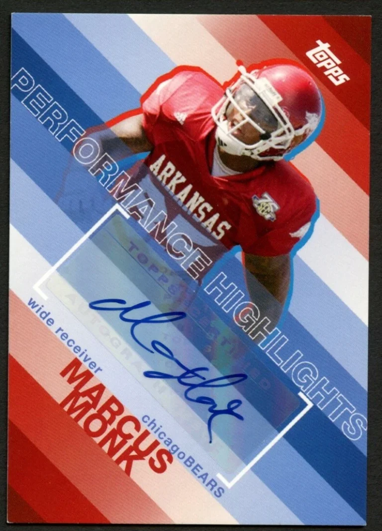 Marcus Monk #THA-MMO signed autograph auto 2008 Topps Performance Football Card