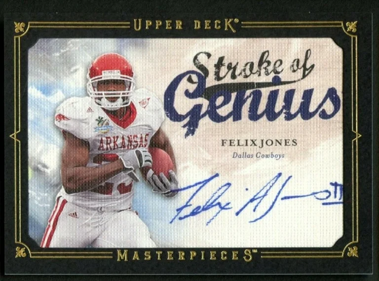 Felix Jones #SOG35 signed auto 2008 Upper Deck Stroke of Genius Football Card