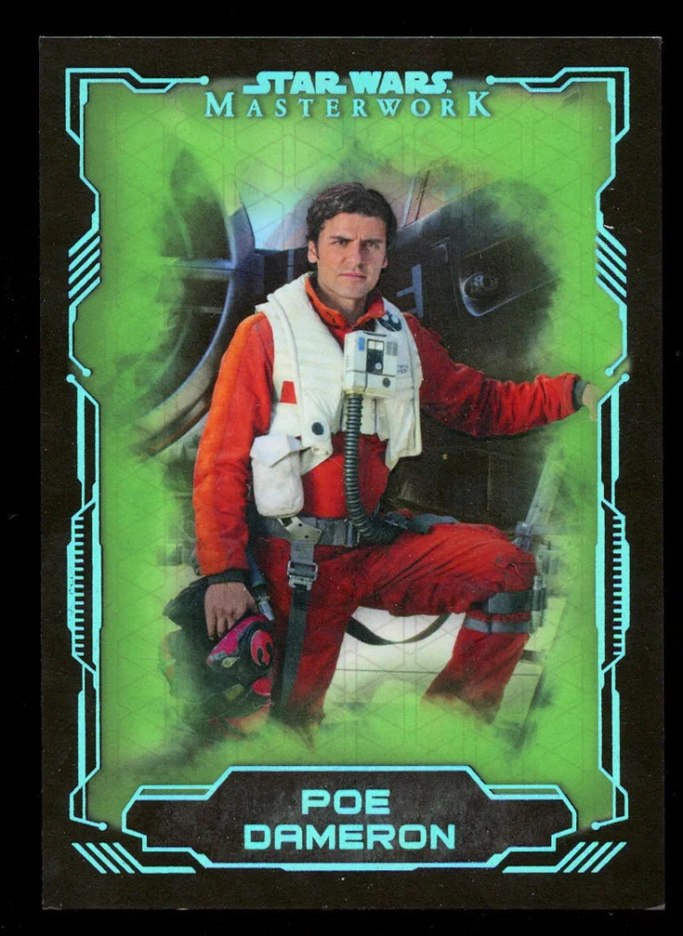 Star Wars Masterwork Topps 2016 #42 Poe Dameron Green Parallel Card 25/50