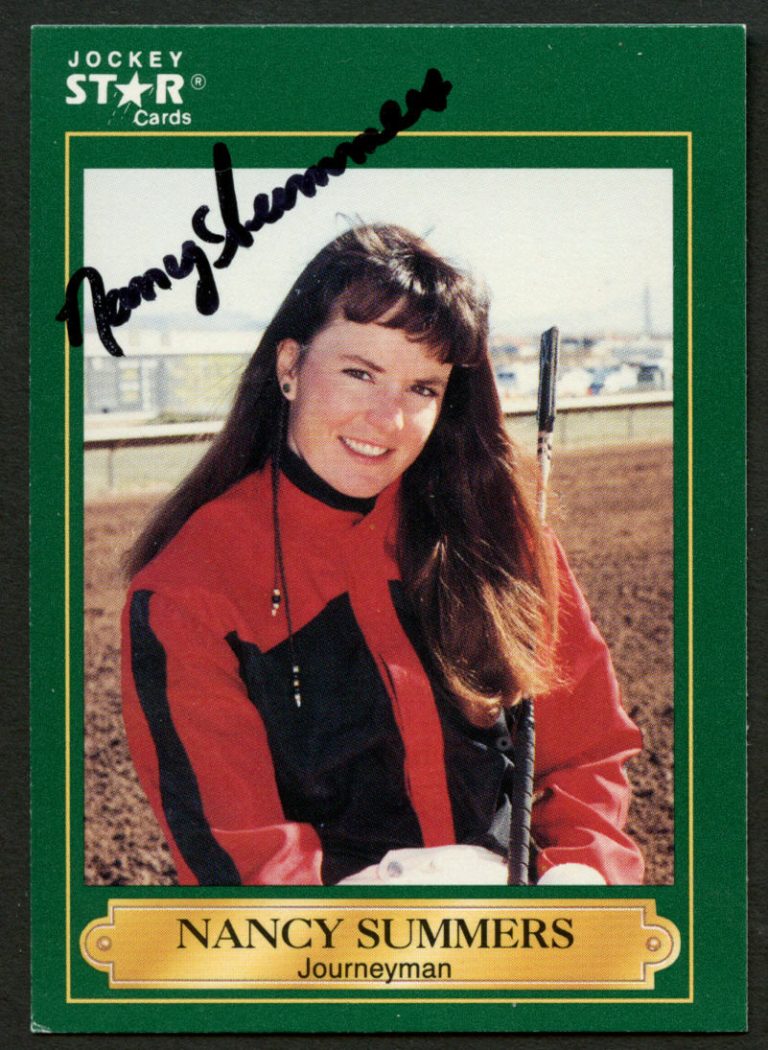 Nancy Summers 192 signed autograph auto 1991 Horse Jockey Star Trading Card