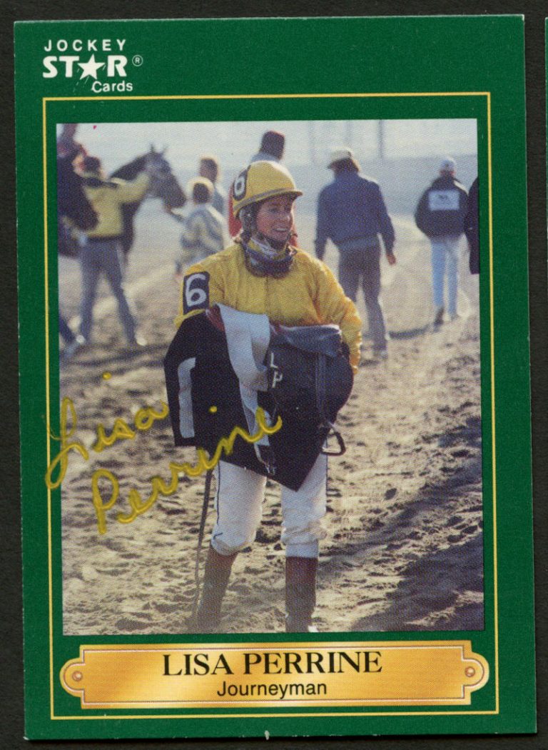 Lisa Perrine #157 signed autograph auto 1991 Horse Jockey Star Trading Card