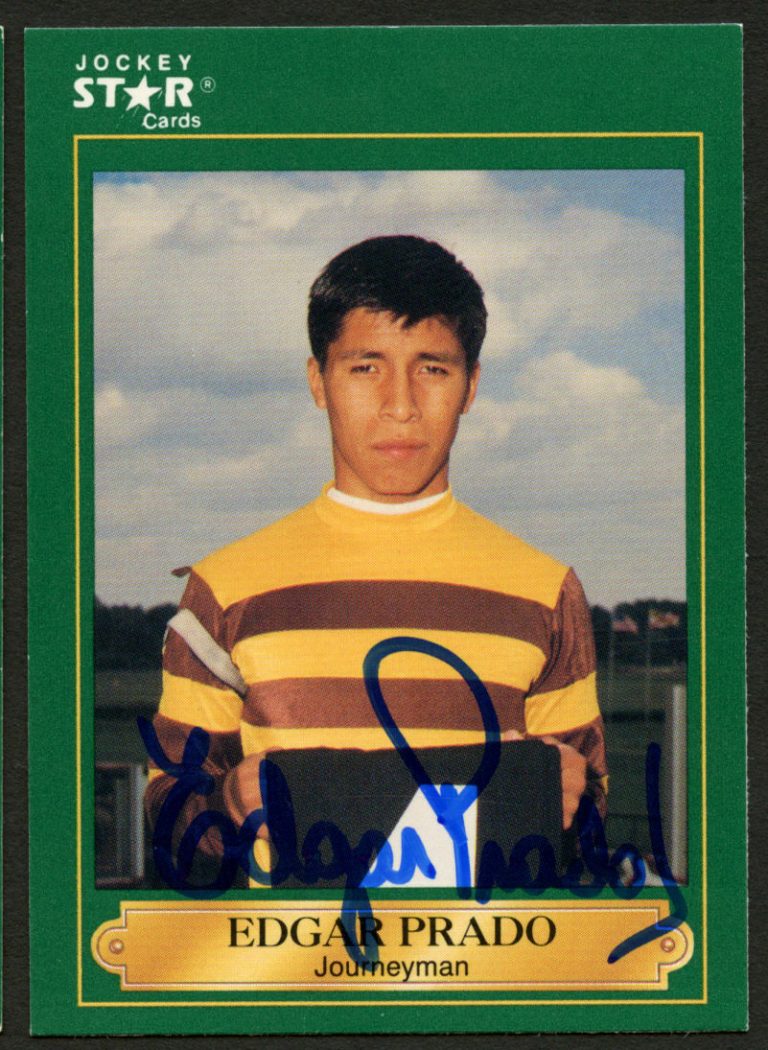 Edgar Prado #161 signed autograph auto 1991 Horse Jockey Star Trading Card