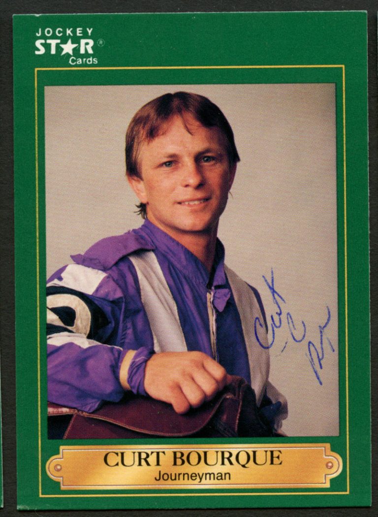 Curt Bourque #47 signed autograph auto 1991 Horse Jockey Star Trading Card