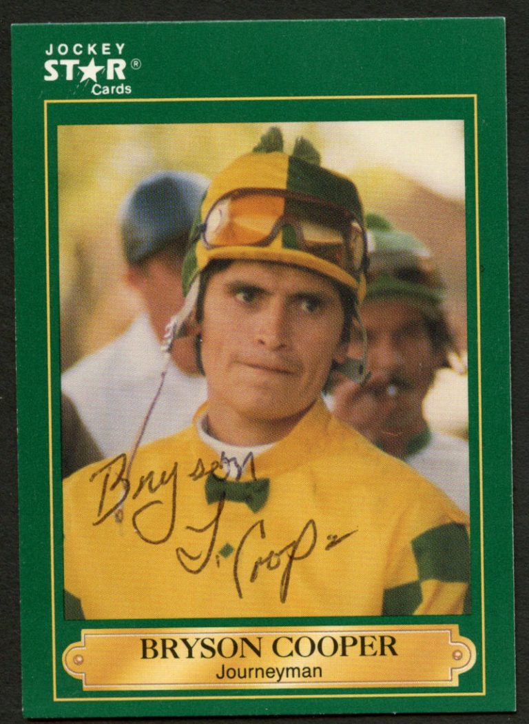 Bryson Cooper #63 signed autograph auto 1991 Horse Jockey Star Trading Card