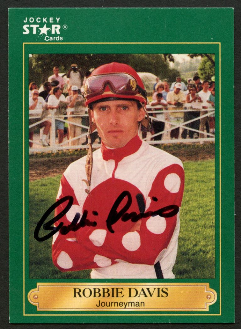 Robbie Davis #68 signed autograph auto 1991 Horse Jockey Star Trading Card