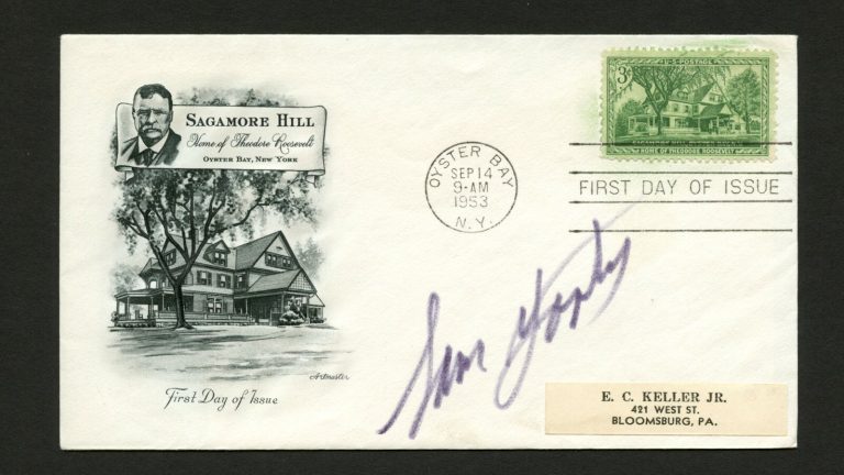 Sam Yorty d.1998 signed autograph FDC cover US Representative California PC178