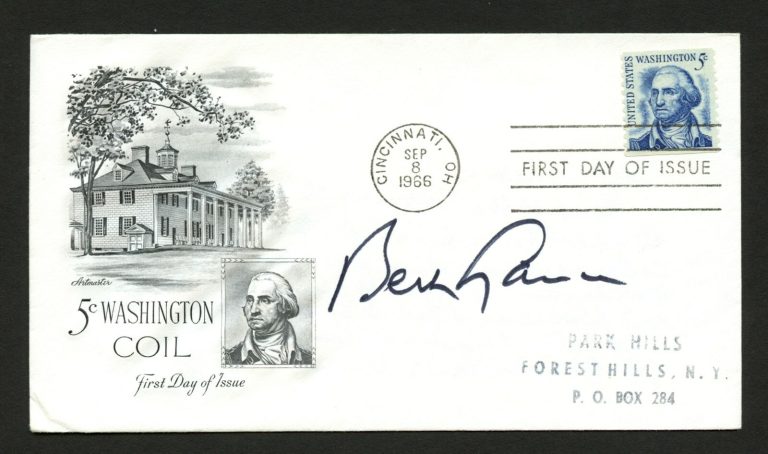 Bert Lance d.2013 signed autograph FDC Budget Director under Jimmy Carter PC184