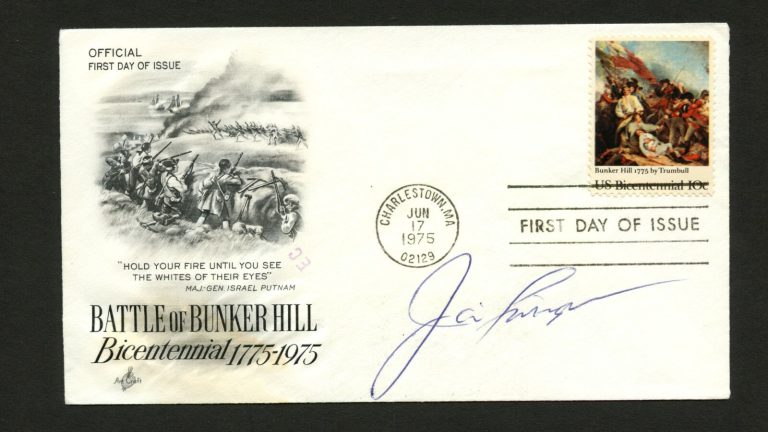James E Livingston signed autograph auto FDC cover US Marine Major General PC169