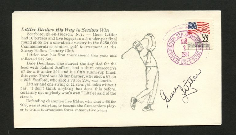 Gene Littler d.2019 signed autograph auto FDC cover American Golfer HOF PC189