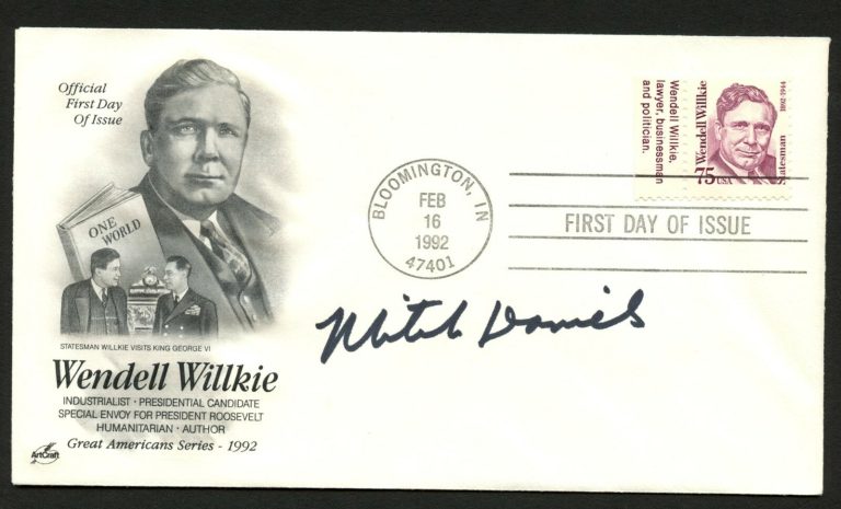 Mitch Daniels signed autograph auto FDC cover former Governor of Indiana PC108
