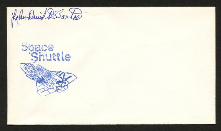 John-David F. Bartoe signed autograph postal cover American Astrophysicist PC057