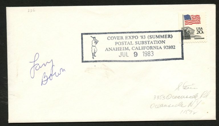 Larry Bowa signed autograph postal cover American former baseball Manager PC058
