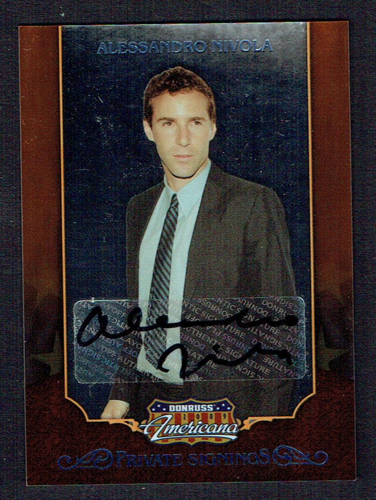 Alessandro Nivola signed autograph 2009 Donruss Americana  Trading Card 114/372