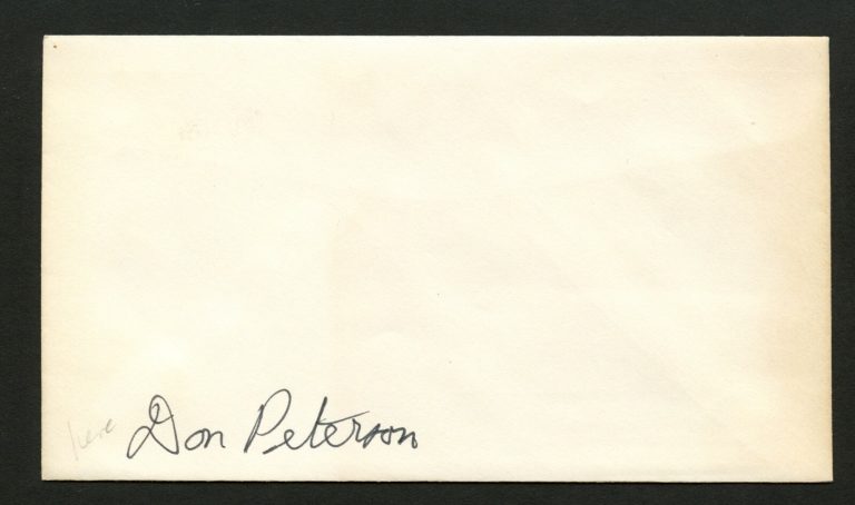 Don H. Peterson d.2018 signed autograph auto Postal cover NASA Astronaut PC254