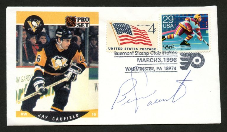 Bernie Parent signed autograph Postal cover Canadian Ice Hockey Player PC265