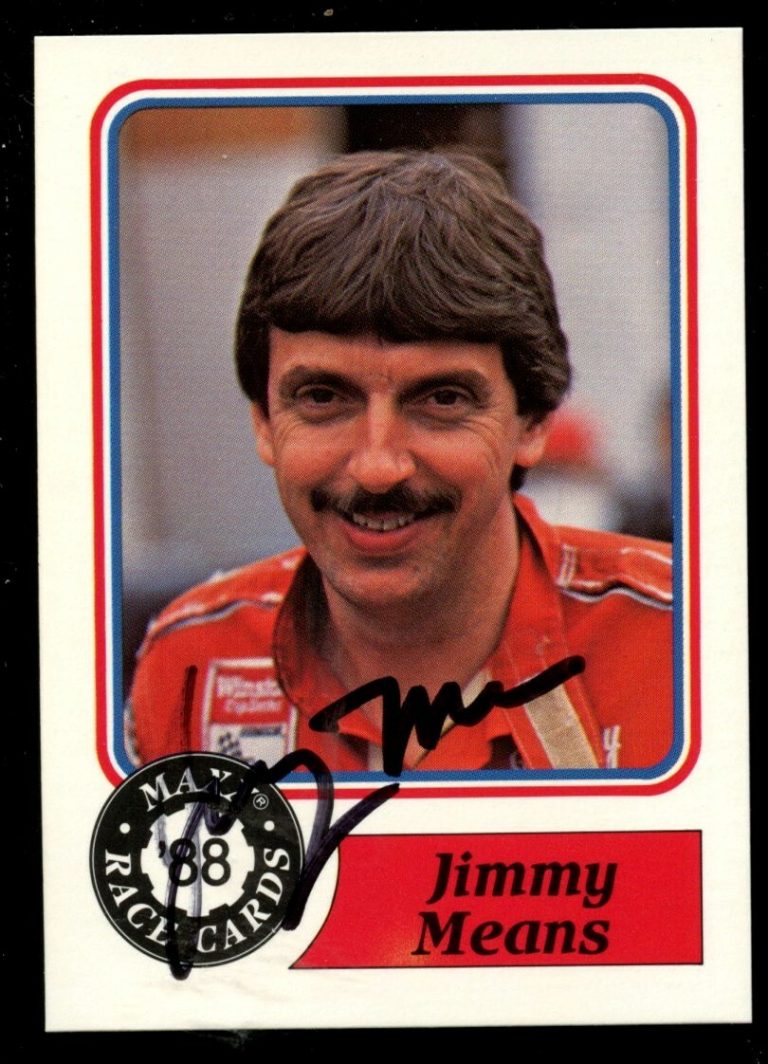 Jimmy Means #42 signed autograph auto 1988 Maxx NASCAR Racing Trading Card