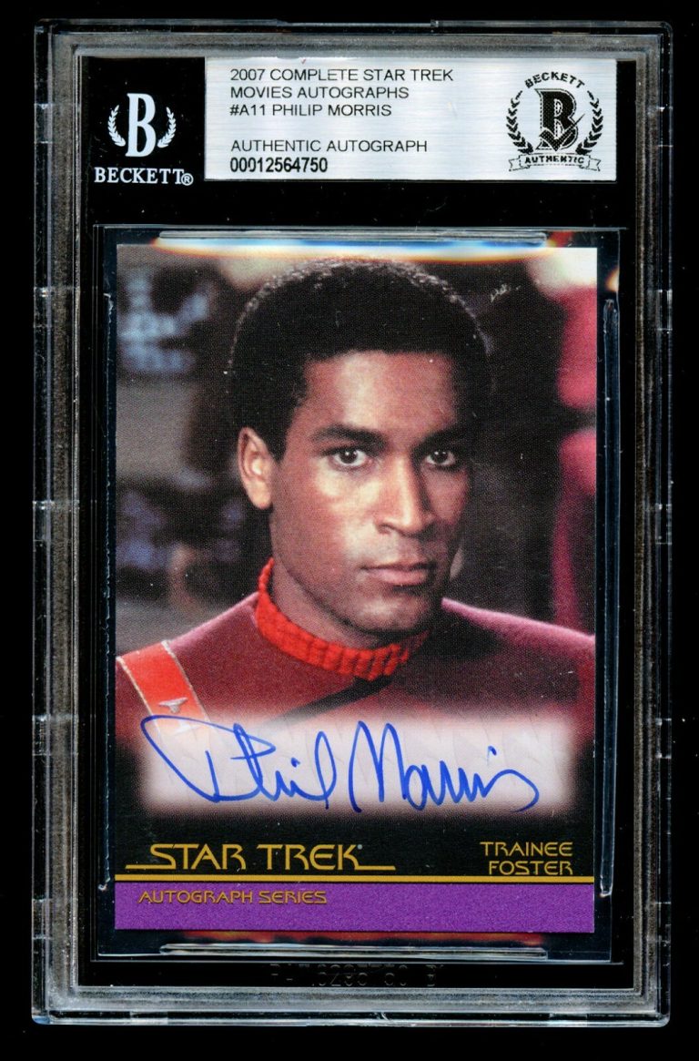 Philip Morris #A11 auto 2007 Complete Star Trek Movies Autographs Card BAS