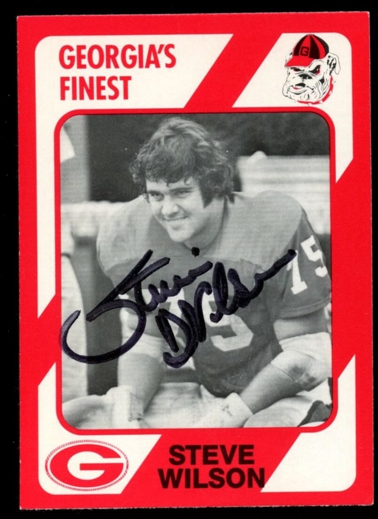 Steve Wilson #62 signed autograph 1989 Georgia's Finest Collegiate Collection