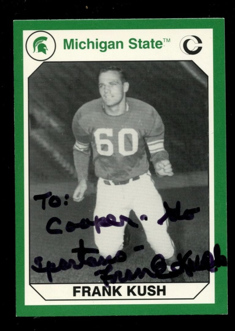 Frank Kush #185 signed autograph 1990 Michigan State Collegiate Collection Card