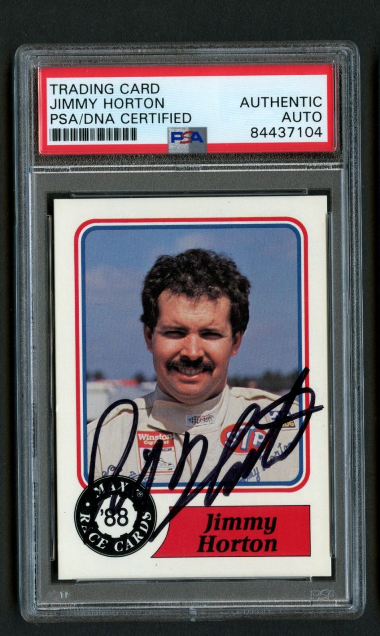 Jimmy Horton #66 signed autograph auto 1988 MAXX Charlotte Racing Card PSA Slab