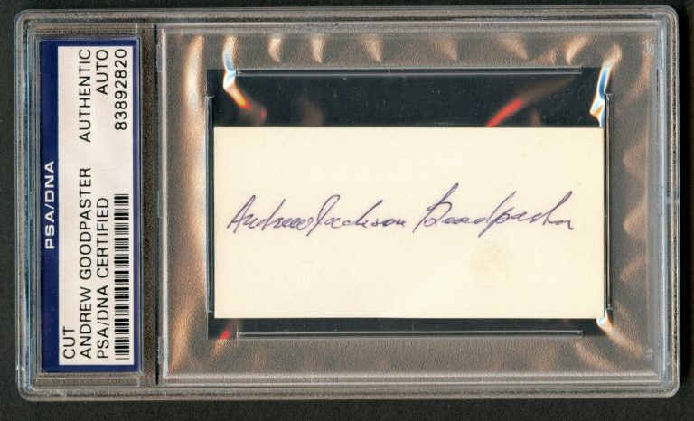 Andrew Goodpaster signed auto Calling Card Supreme Allied Commander Europe PSA