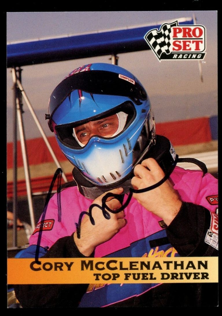 Cory McClenathan #9 signed autograph auto 1992 Pro Set NHRA Trading Card