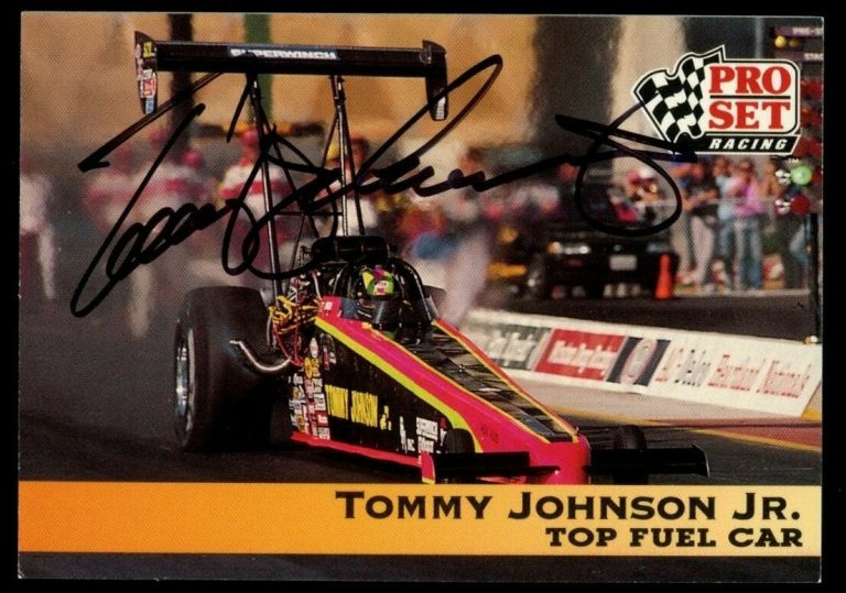 Tommy Johnson Jr. #111 signed autograph auto 1992 Pro Set NHRA Trading Card