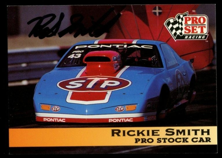 Rickie Smith #139 signed autograph auto 1992 Pro Set NHRA Trading Card