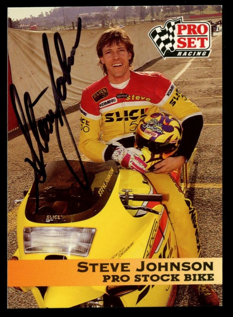 Steve Johnson #96 signed autograph auto 1992 Pro Set NHRA Trading Card