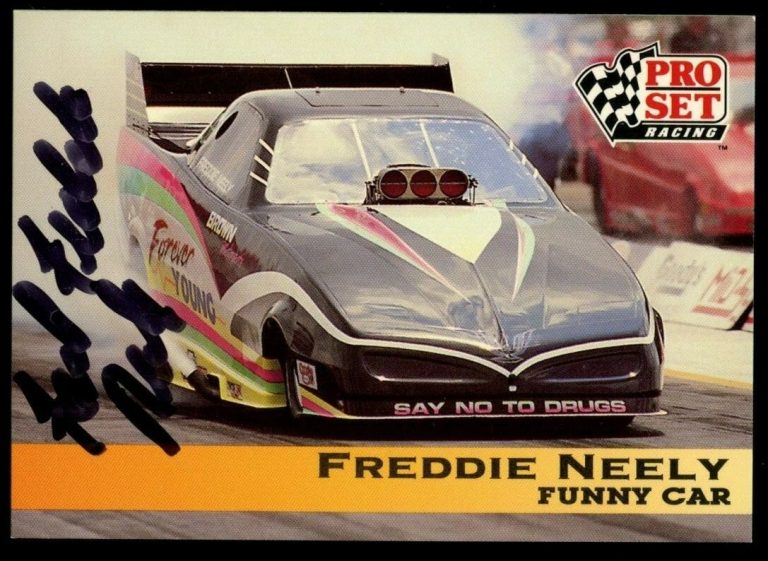 Freddie Neely #130 signed autograph auto 1992 Pro Set NHRA Trading Card