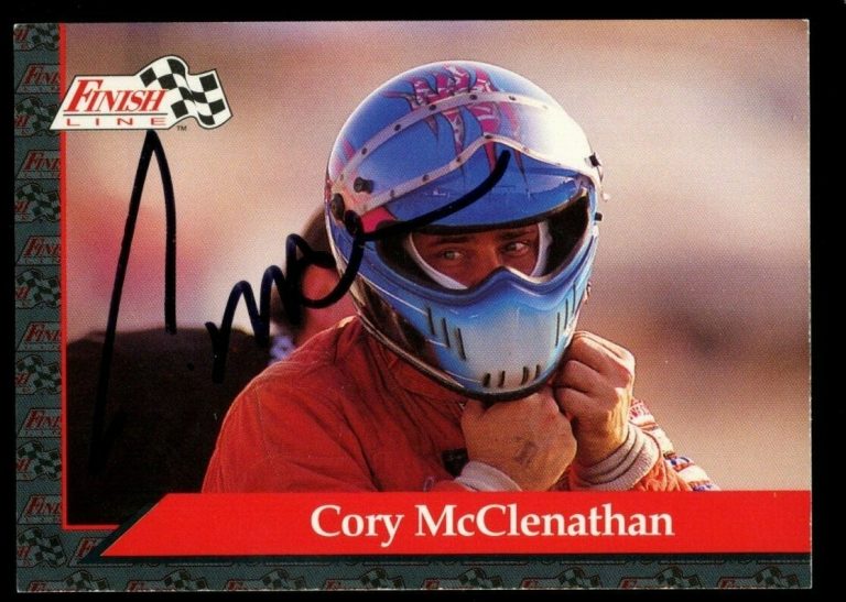 Cory McClenathan #29 signed autograph auto 1993 Finish Line NHRA Trading Card