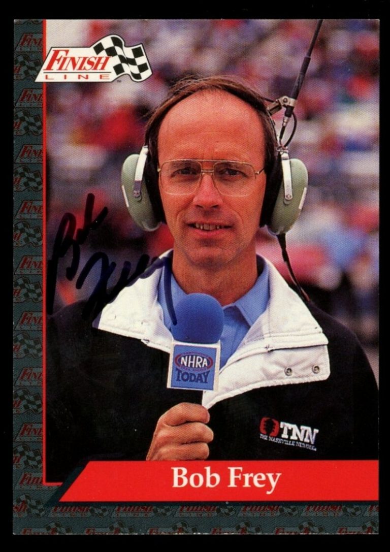 Bob Frey #127 signed autograph auto 1993 Finish Line NHRA Trading Card
