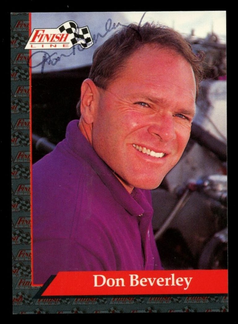 Don Beverley #75 signed autograph auto 1993 Finish Line NHRA Trading Card