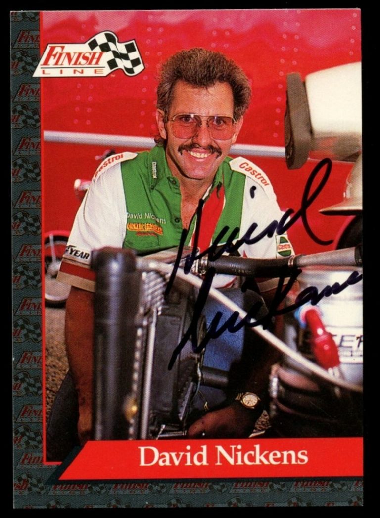 David Nickens #124 signed autograph auto 1993 Finish Line NHRA Trading Card