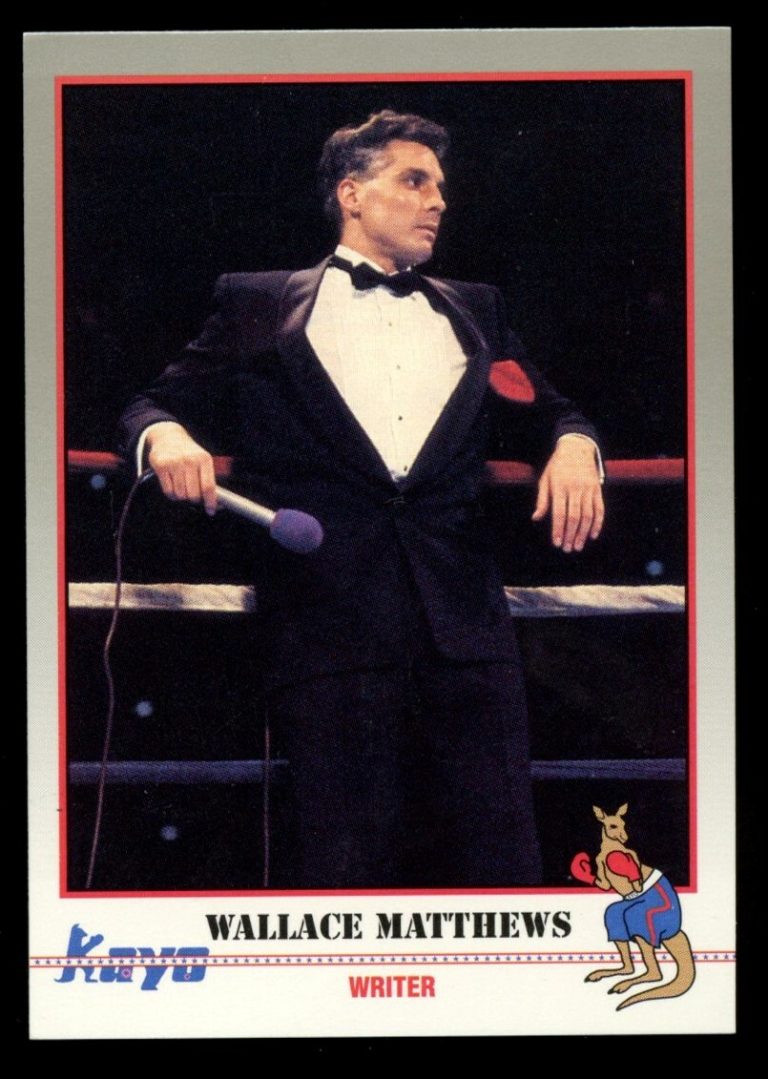 Wallace Matthews #17 signed autograph auto 1991 KAYO Boxing Trading Card