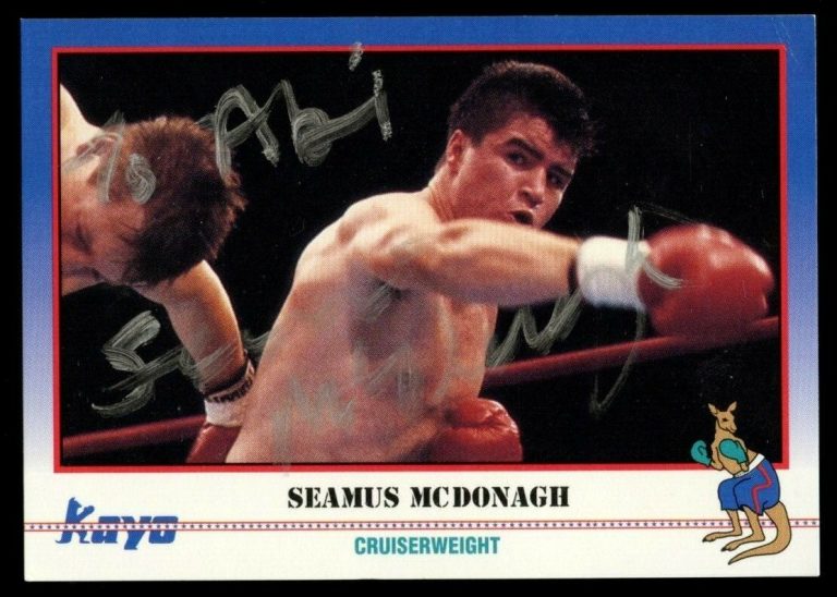 Seamus McDonagh #45 signed autograph auto 1991 KAYO Boxing Trading Card